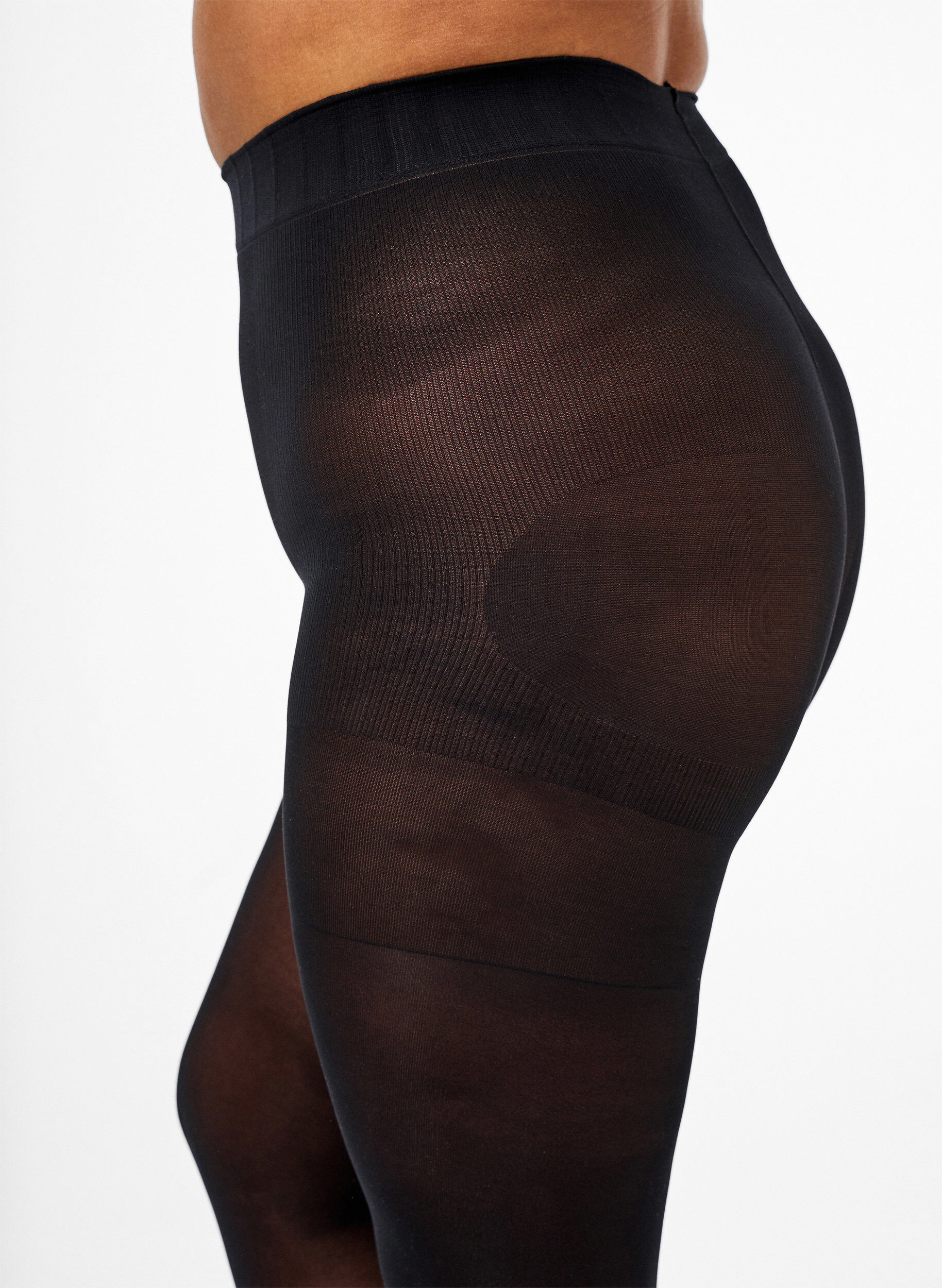 ZizziPush up panty Denier 60, Zwart, Model image number 1