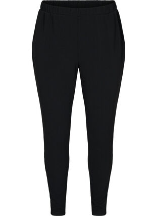 Pantalon avec poches et passepoil, Black, Packshot image number 0