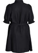 Robe chemise mi-longue avec ceinture à nouer, Noir, Packshot image number 1