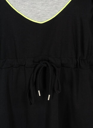 Sweatjurk met zakken en verstelbare taille, Black comb, Packshot image number 3