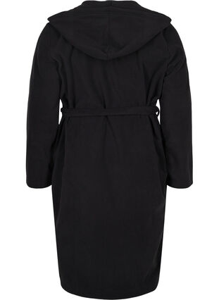 Robe de chambre avec capuche et poches, Black, Packshot image number 1