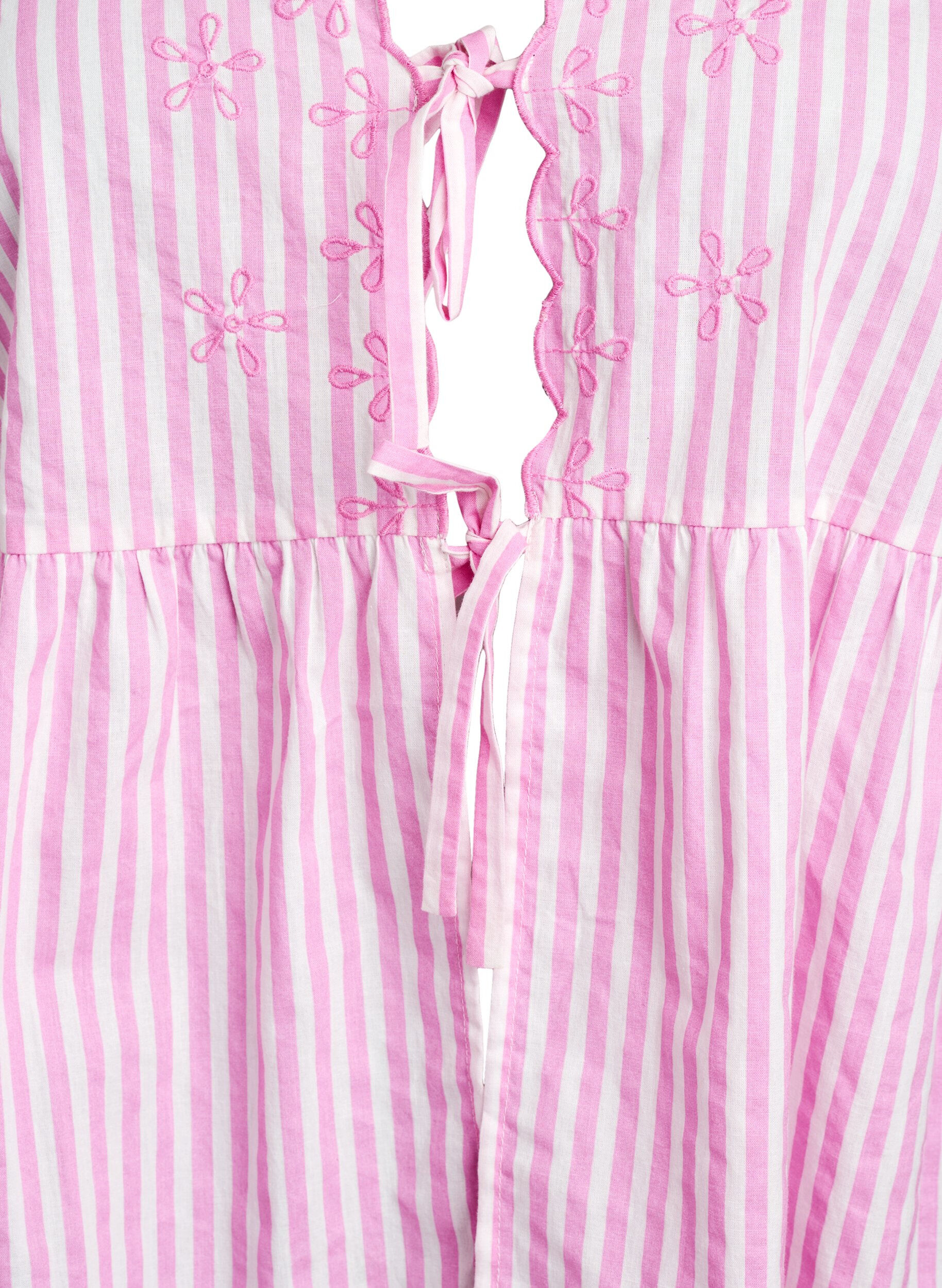 ZizziBlouse met open voorkant en geborduurde details, Roze, Packshot image number 2