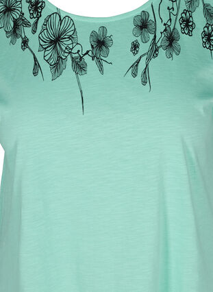 Haut en coton avec détails imprimés, Cabbage FLOWER, Packshot image number 2