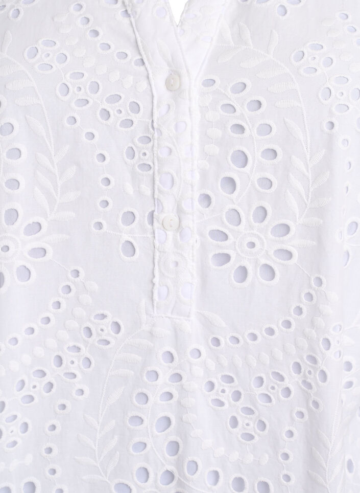 Robe en broderie anglaise avec manches &agrave; volants, Blanc, Packshot image number 2