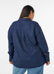 Chemise ample avec col en V, Bleu, Model image number 2