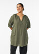 Katoenen tuniek met V-hals, Groen, Model image number 0