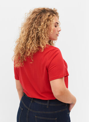 T-shirt en coton avec imprimé, Chinese Red Arisona, Model image number 1