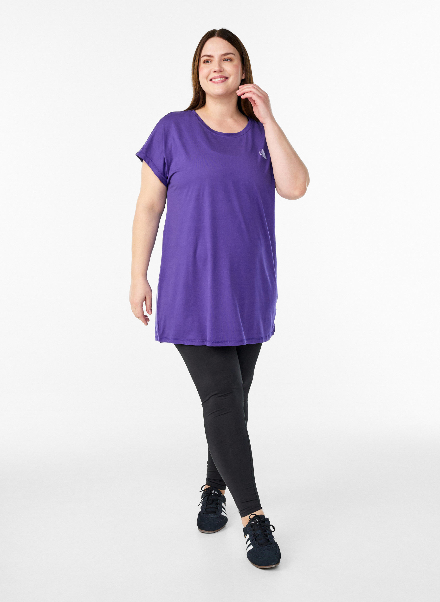 ZizziLang trainings T-shirt, Paars, Model image number 1