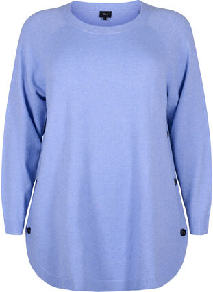 Pull en tricot avec des boutons, Lavender Lustre, Packshot image number 0