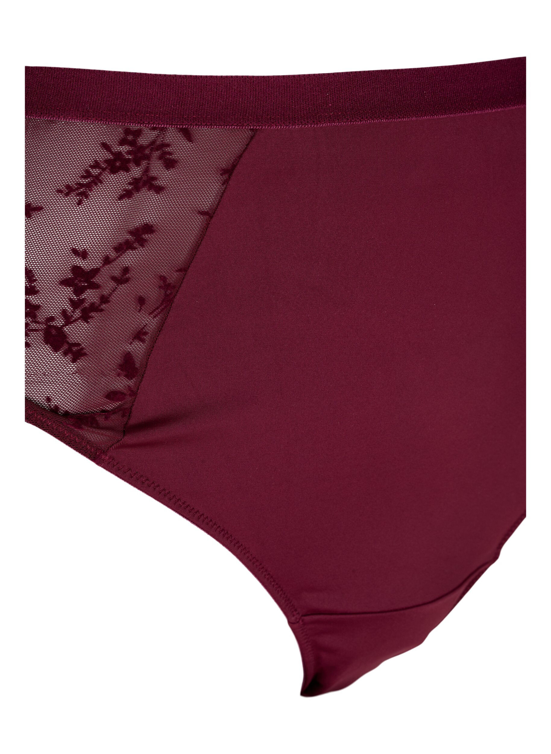 ZizziG-string met normale taille, Bordeaux Ass, Packshot image number 2