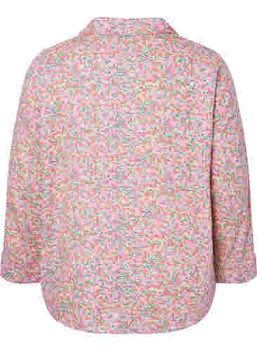 Chemise de nuit en coton avec imprimé floral, Powder Pink, Packshot image number 1