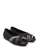 Wide fit - Puntige ballerina flats, Zwart, Packshot image number 1