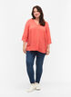 Viscose blouse met knopen en v-hals, Deep Sea Coral, Model image number 2