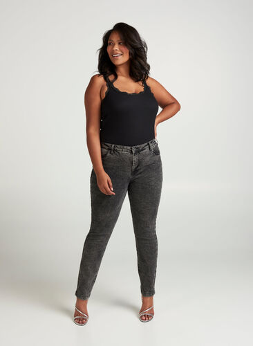 Amy jeans, Grey Denim, Model image number 1