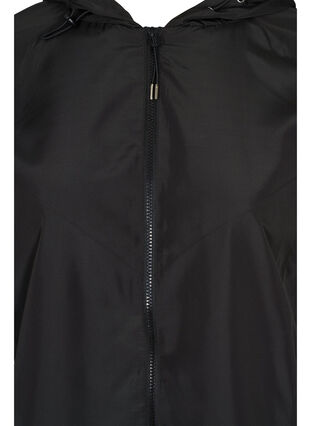 Veste courte avec capuche et ourlet inférieur réglable, Black, Packshot image number 2
