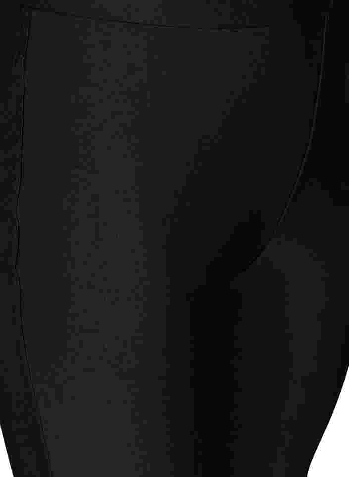 Glimmende legging met achterzakken 7/8 lengte, Black, Packshot image number 2