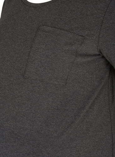 T-shirt de grossesse à manches courtes en coton, Dark Grey Melange, Packshot image number 2