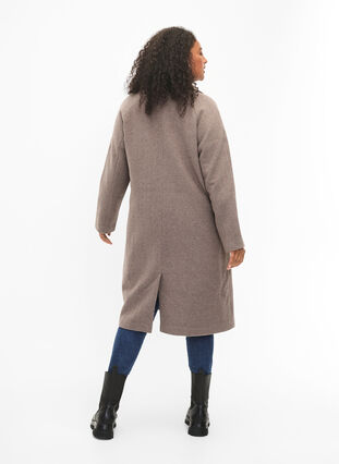 Manteau en laine avec boutons et poches, Moon Rock Mel., Model image number 1