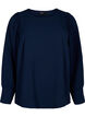 Blouse met lange mouwen en textuur, Navy Blazer, Packshot image number 0