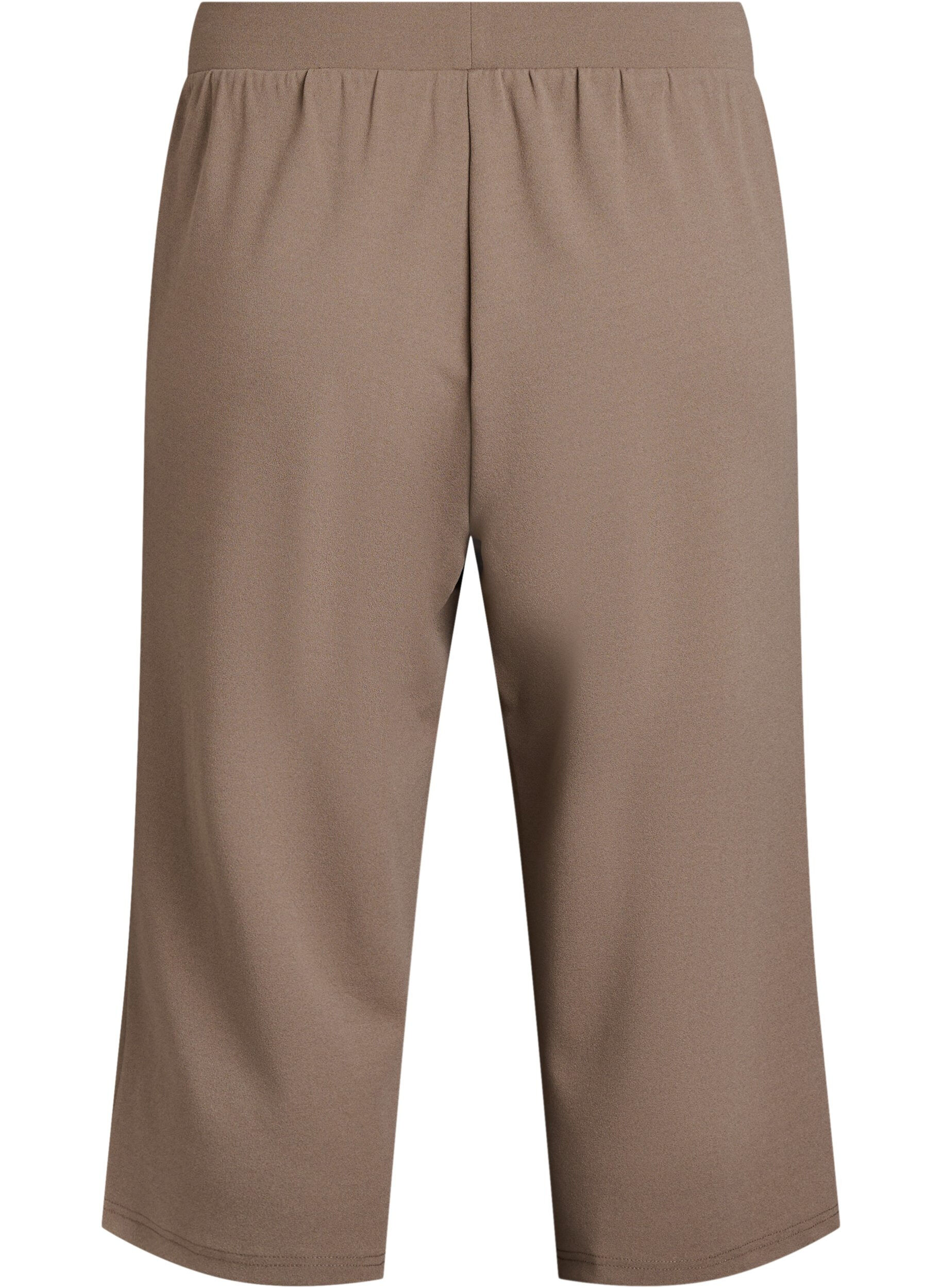 ZizziFLASH - Hoog getailleerde kniebroek met losse pasvorm, Bruin, Packshot image number 1