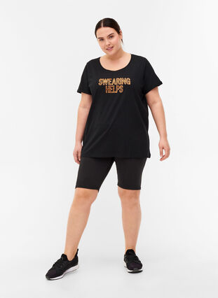 T-shirt de sport avec imprimé, Black Swearing, Model image number 3