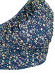 Bloemen bikinitop met ruches, Blauw, Packshot image number 2