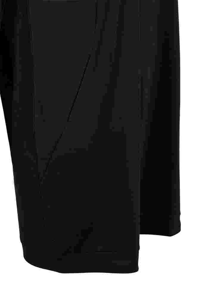 Robe sweat-shirt avec col en V, Black, Packshot image number 3