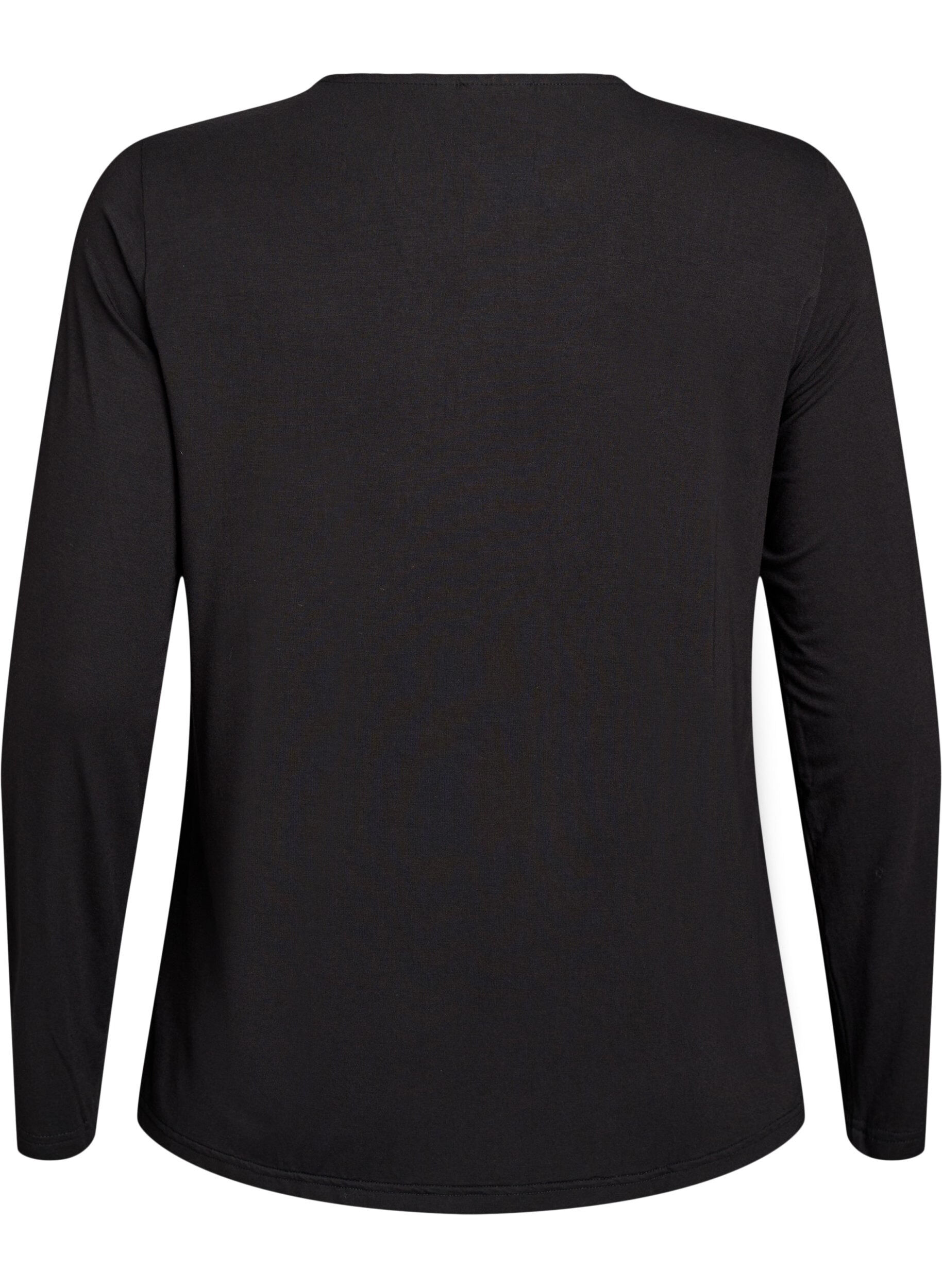 ZizziBlouse met lange mouwen, Zwart, Packshot image number 1