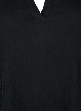 Robe à manches courtes en coton 100 %, Black, Packshot image number 2
