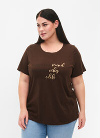 T-shirt en coton avec impression, Demitasse W. POS, Model