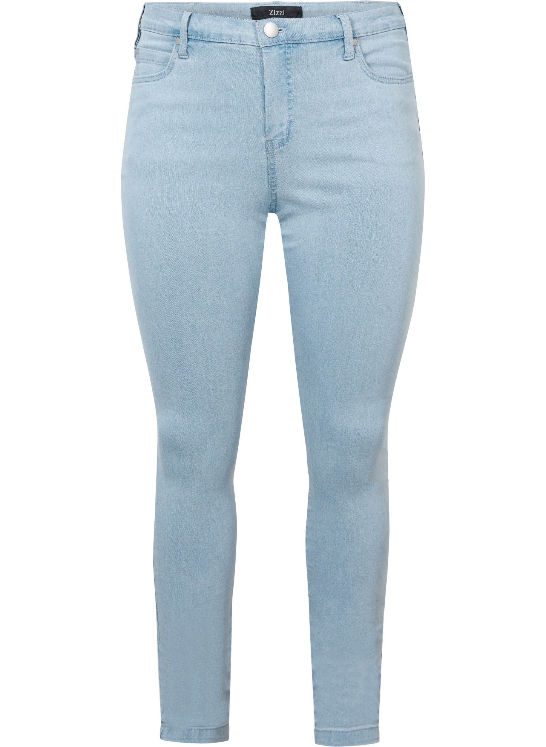 Zizzi Jean Amy super slim taille haute, Bleu Clair, Packshot image number 0