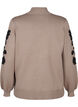 Gebreide blouse met borduursel, Desert Taupe Comb, Packshot image number 1