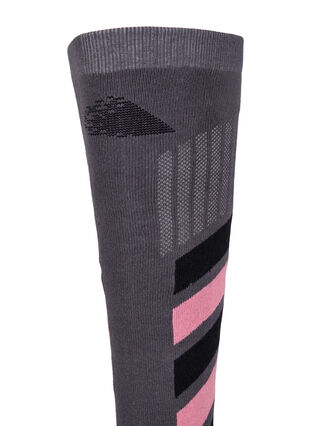 Chaussettes de soutien en coton, Dark Grey/Sea Pink, Packshot image number 1