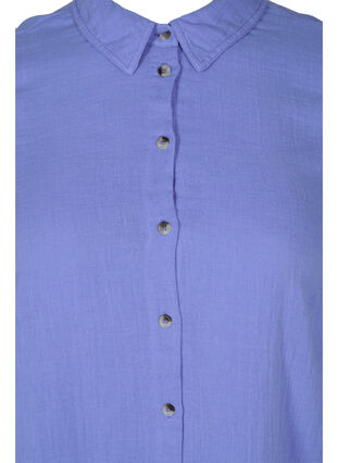 Chemise longue en coton à col classique, Ultramarine, Packshot image number 2
