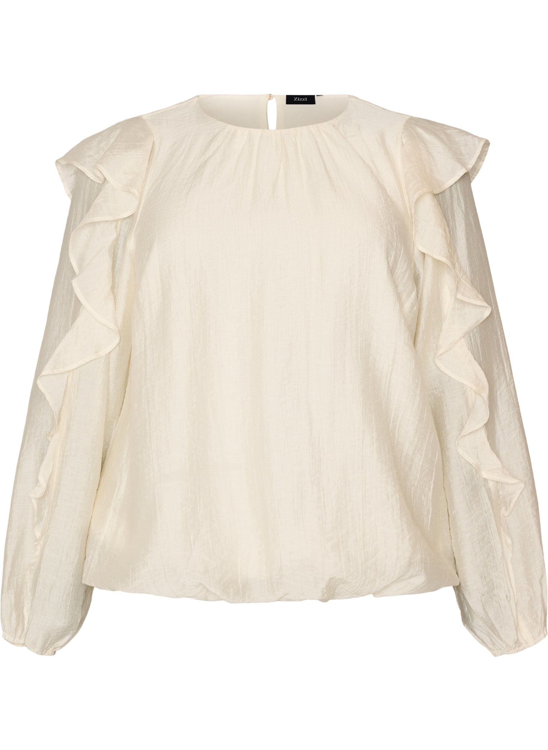 Blouse met ruches en ballonvorm