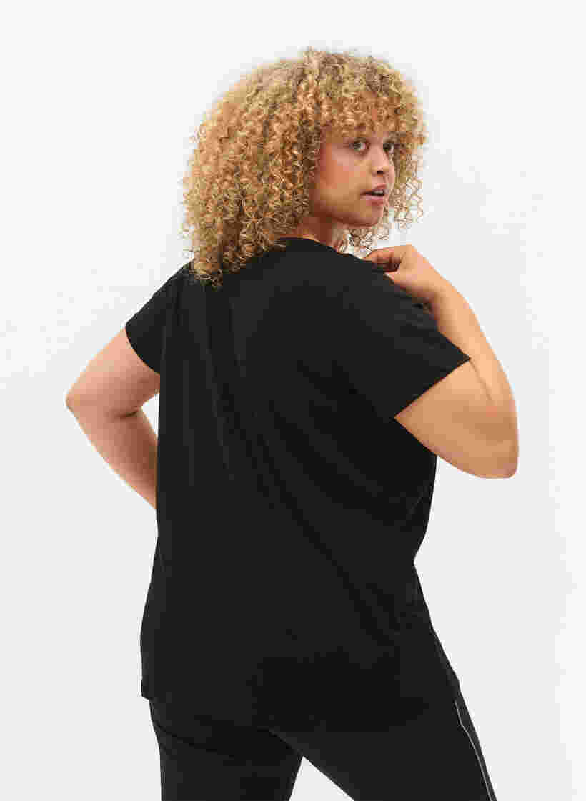 T-shirt de sport avec imprimé, Black w. Cardio, Model image number 1