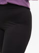 Legging met stretch en geribde structuur, Black, Model image number 1