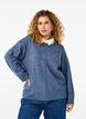 Gebreide blouse met ronde hals en middennaad, Bering Sea Mel., Model image number 0