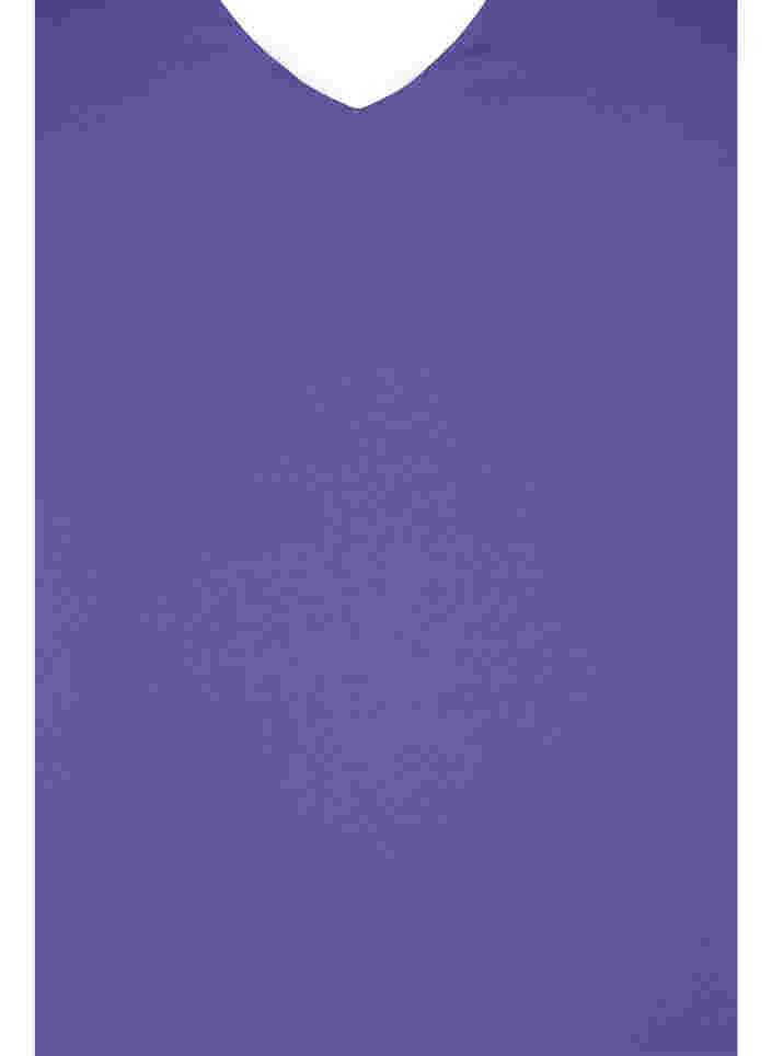 Top met 3/4-mouwen en v-halslijn, Ultra Violet, Packshot image number 2