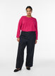 Top basic en jersey avec manches longues, Rose, Model image number 1