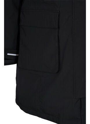 Veste d'hiver avec capuche amovible et poches, Black, Packshot image number 3