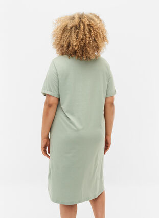 Katoenen nachthemd met print, Green Milieu w. Day, Model image number 1