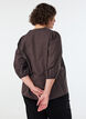 Blouse met ruitdessin, V-hals en 3/4-mouwen, Bruin, Model image number 2