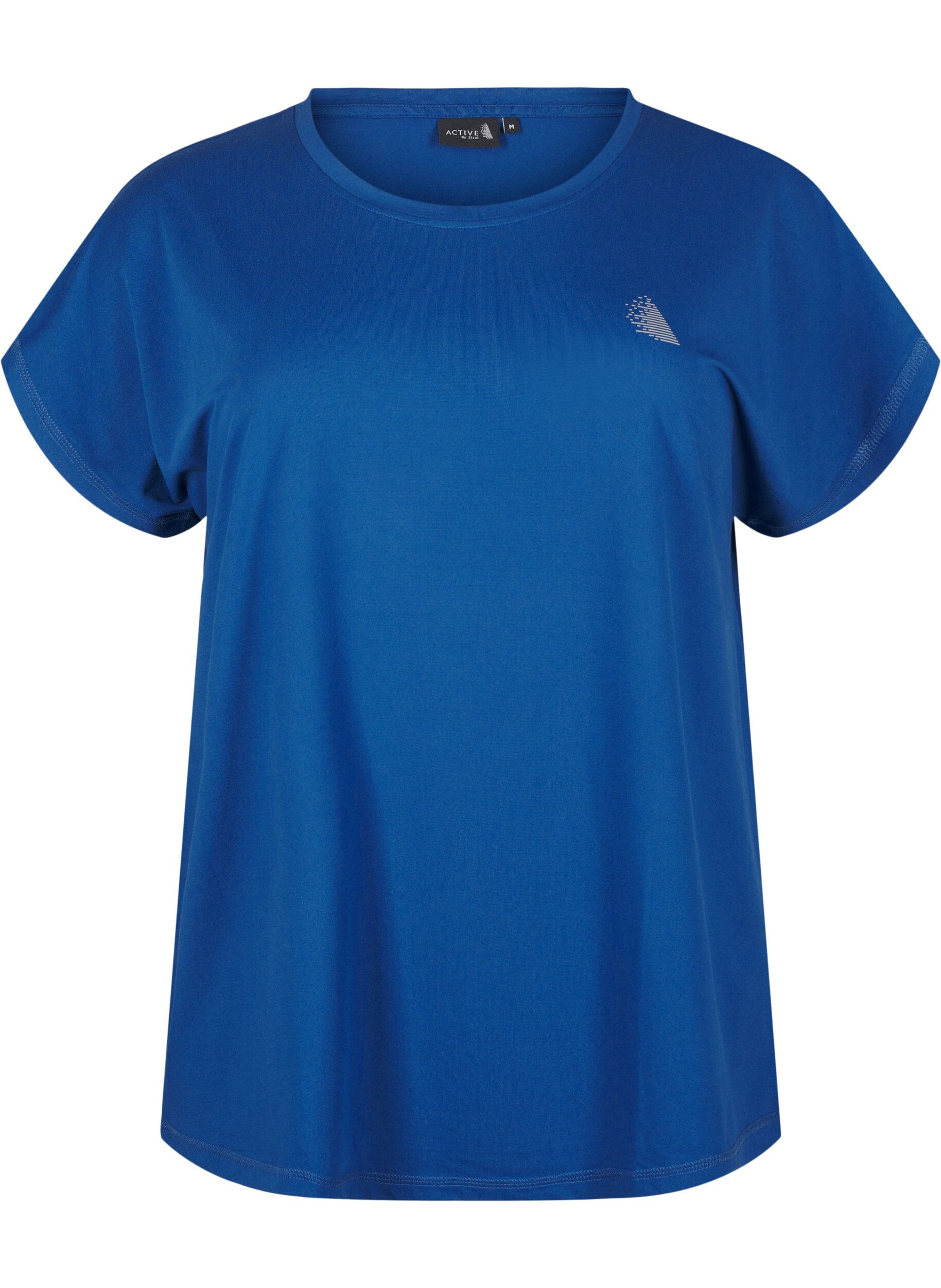 Zizzi T-shirt de sport uni, Bleu, Packshot image number 0