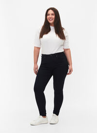 Super slim Amy jeans met hoge taille, Unwashed, Model