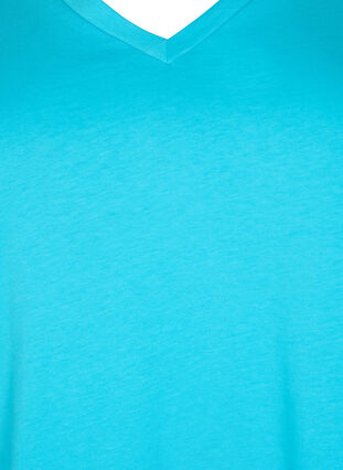 Set van 2 basic t-shirts in katoen, Blue Atoll / Black, Packshot image number 2