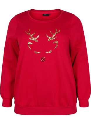 Sweat-shirt de Noël, Tango Red Deer, Packshot image number 0