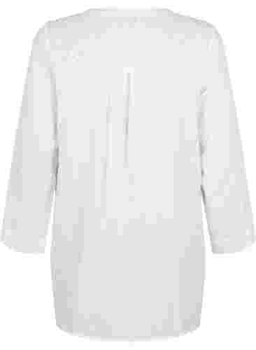 Tunique en coton avec broderie anglaise, Bright White, Packshot image number 1