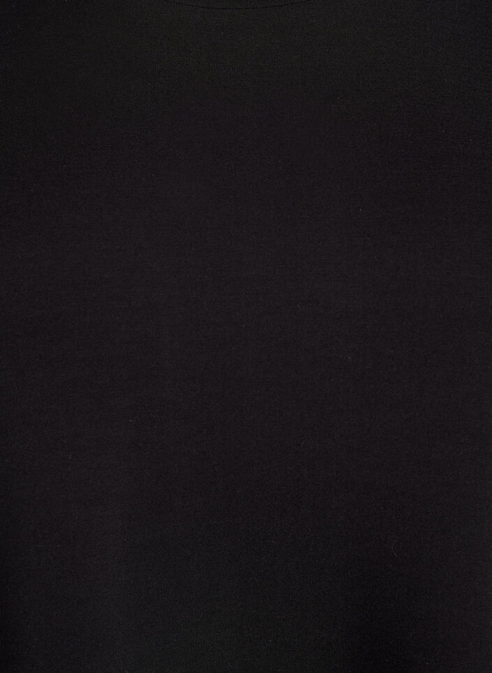 Jersey blouse met ronde hals, Zwart, Packshot image number 2