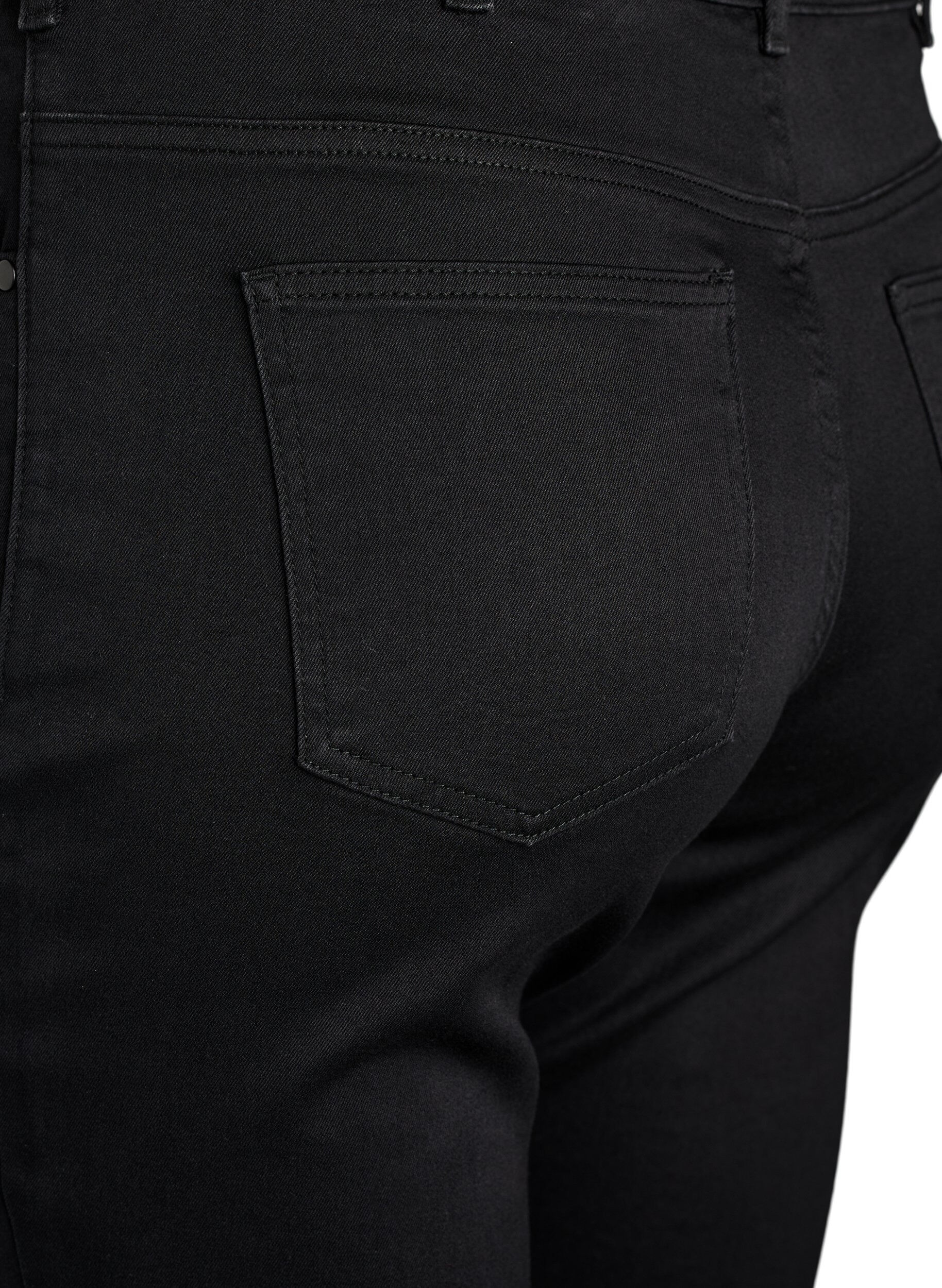 ZizziSlim fit Emily jeans met normale taille, Zwart, Packshot image number 3